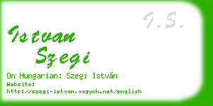 istvan szegi business card