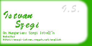 istvan szegi business card